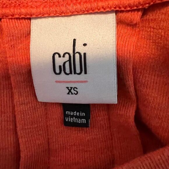 Cabi Style 4190 Long Sleeve Hangout Tee‎ Orange Grey Size X Small - Picture 5 of 6
